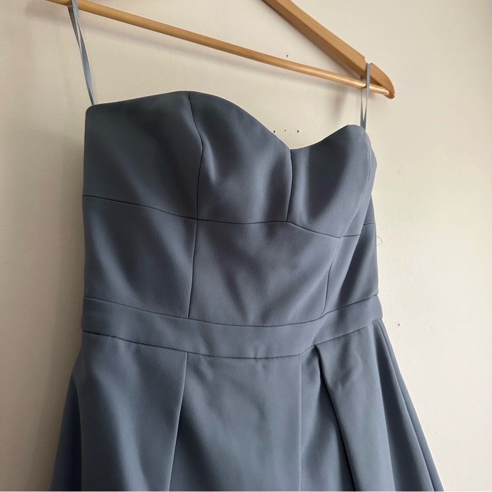 Tibi • Structured Wide Leg Strapless Jumpsuit - Picture 3 of 7